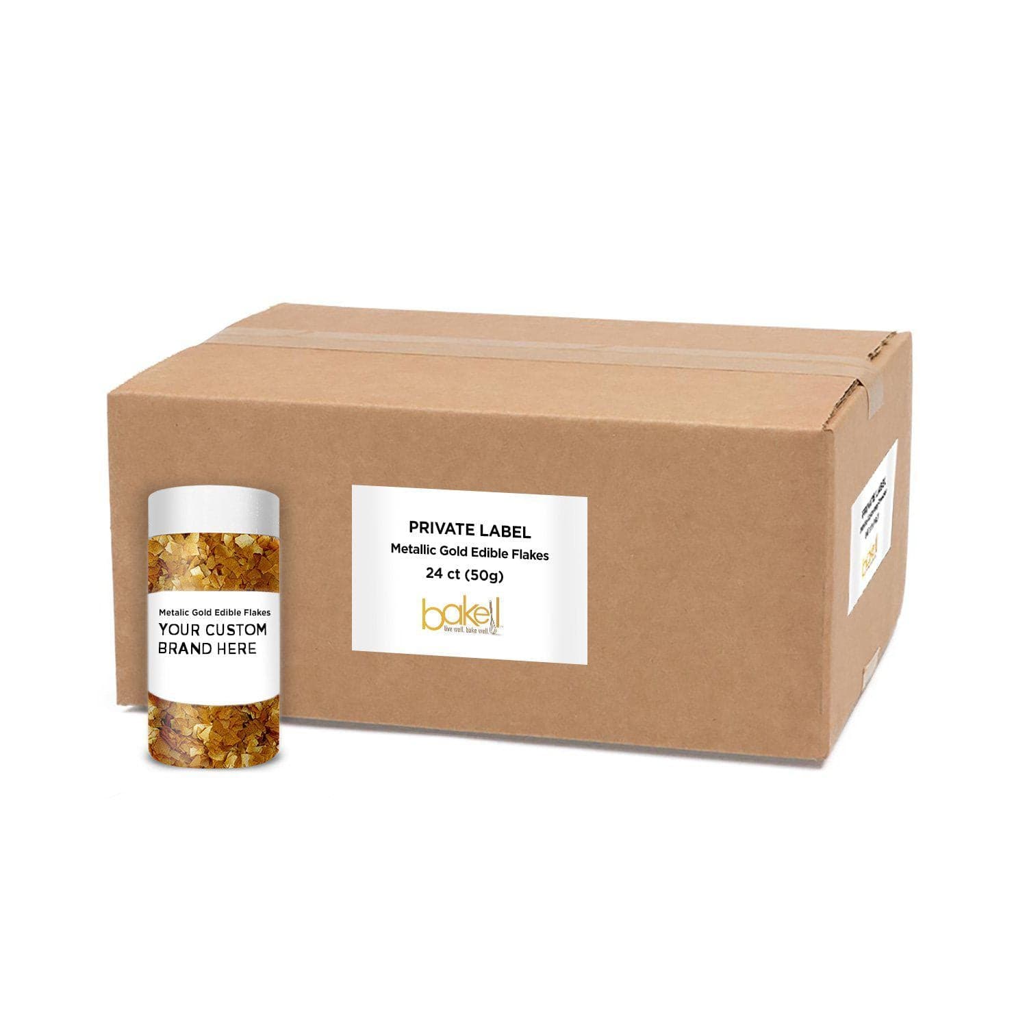 Private Label Metallic Gold Shimmer Flakes | Bakell