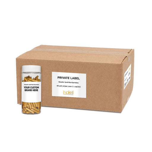 Metallic Gold Rods Sprinkles | Private Label | Bakell