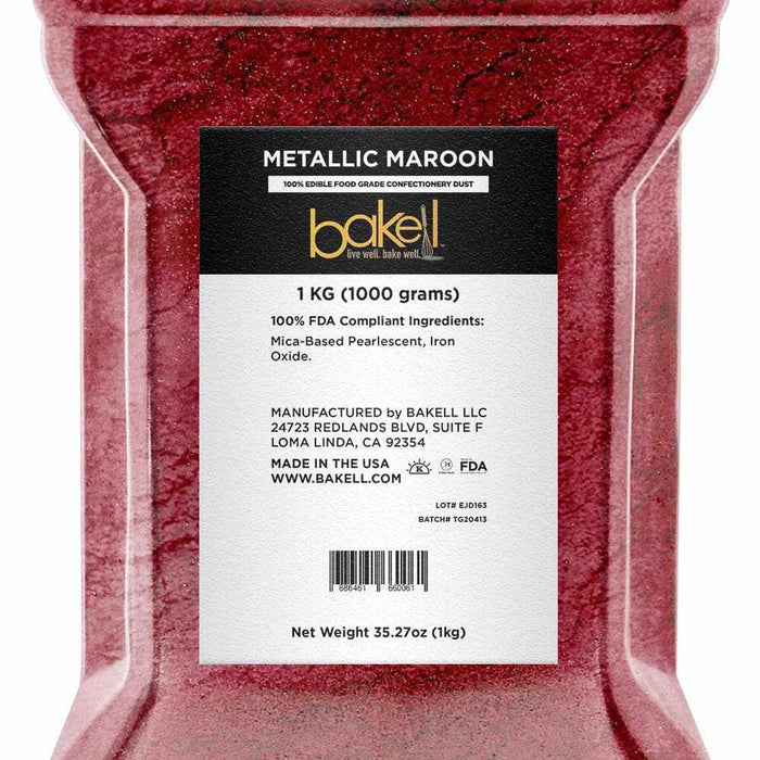 Maroon Luster Dust | 100% Edible & Kosher Pareve | Wholesale | Bakell.com