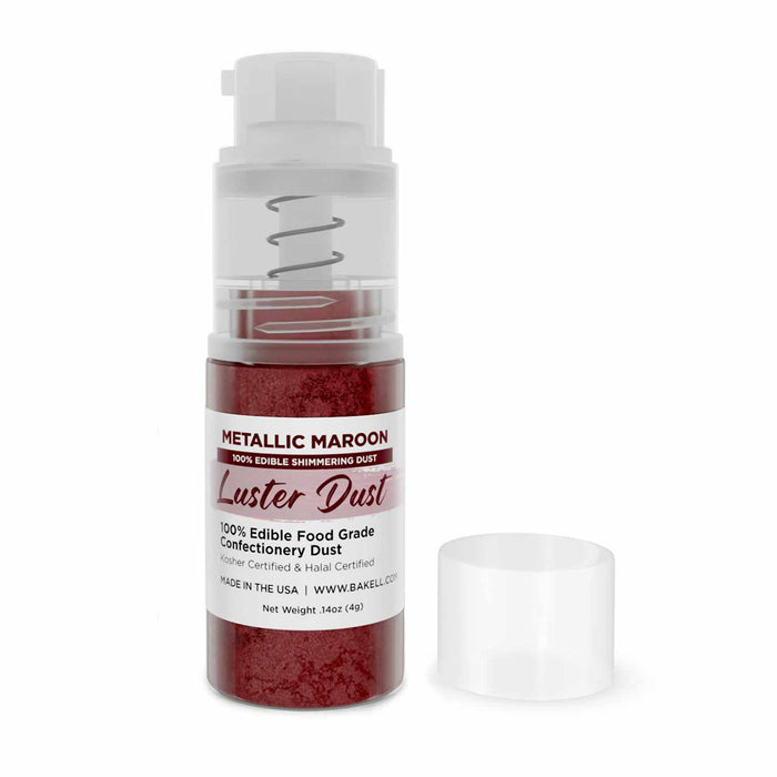 Metallic Maroon Luster Dust Wholesale | Purchase Now Mini Pumps Edible