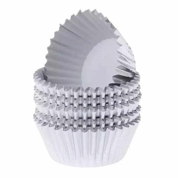 Metallic Silver Cupcake Wrappers & Liners  | Bakell® Baking Products