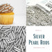 Metallic Silver Rods Edible Sprinkles | Krazy Sprinkles | Bakell