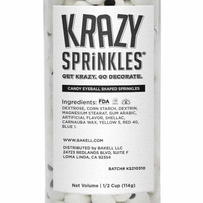 Small Eyeball Shaped Sprinkles by Krazy Sprinkles  | Bakell