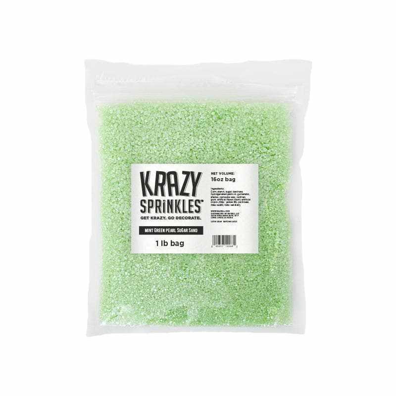Mint Green Pearl Sugar Sand Sprinkles, Krazy Sprinkles