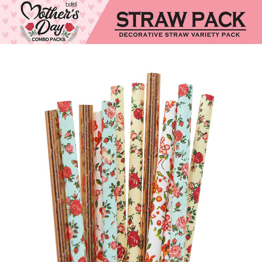 Mother's Day Collection Cake Pop Party Straws Garden Variety Combo Pack (4 PC SET)-Cake Pop Straws_Set-bakell