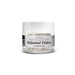 White edible shimmer flakes in a clear 4g jar with a white lid, 100% food-grade.