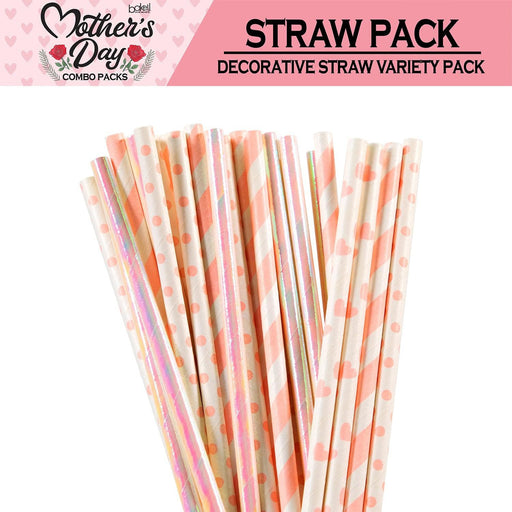 Mother's Day "Thank You Mom" Cake Pop Straw Combo Pack (4 PC SET)-Cake Pop Straws_Set-bakell