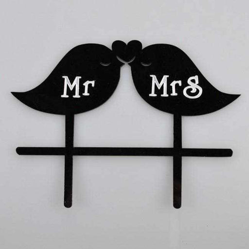 Mr and Mrs Love Birds Wedding Cake Topper | Bakell
