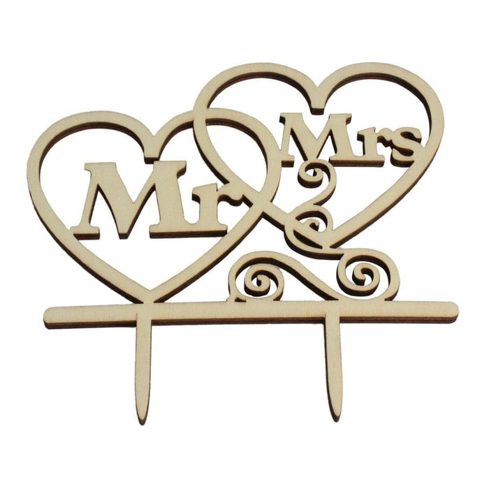 Mr. and Mrs. Hearts | Wedding Cake Topper | Bakell