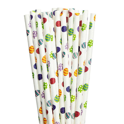 Multicolor Egg Print Cake Pop Party Straws | Bulk Sizes-Cake Pop Straws_Bulk-bakell
