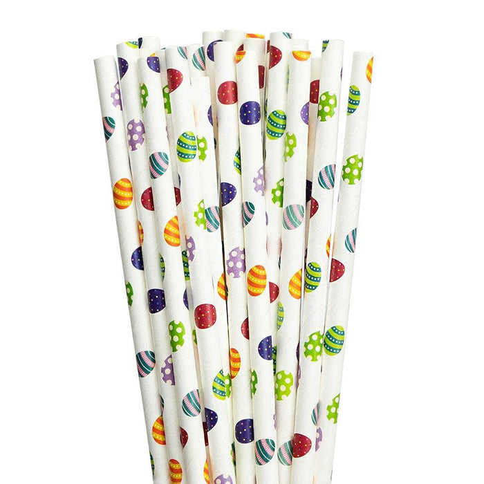 Multicolor Egg Print Cake Pop Drinking Straws | Bakell®