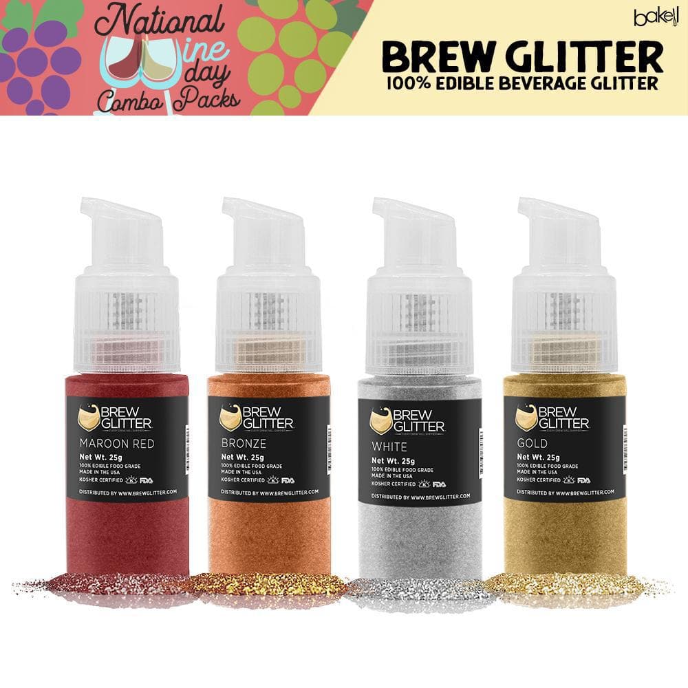 National Wine Day Brew Glitter Spray Pump Combo Pack B (4 PC SET)-Brew Glitter Pump_Pack-bakell