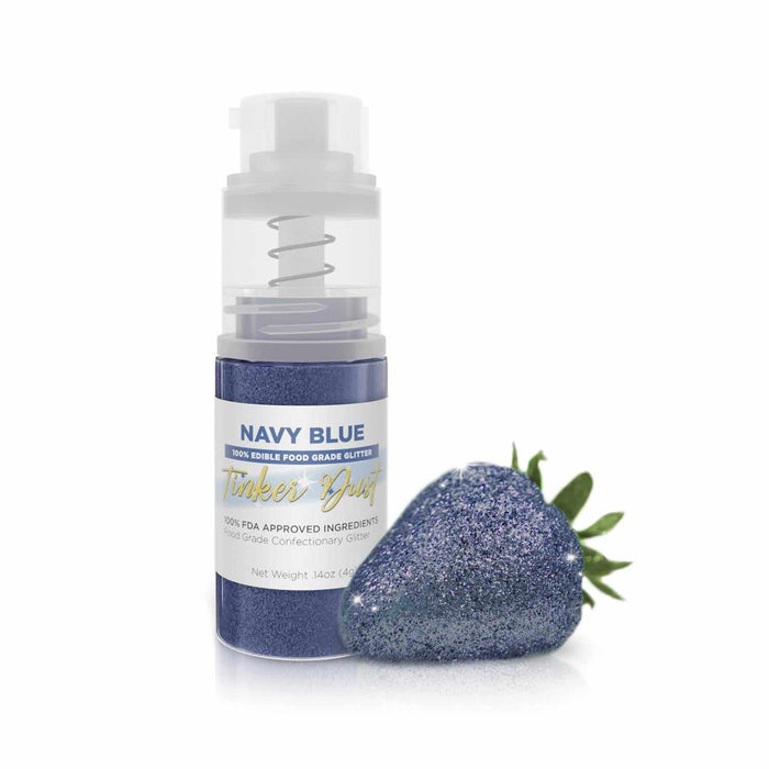 Navy Blue Edible Glitter Spray 4g Pump | Tinker Dust® | Bakell