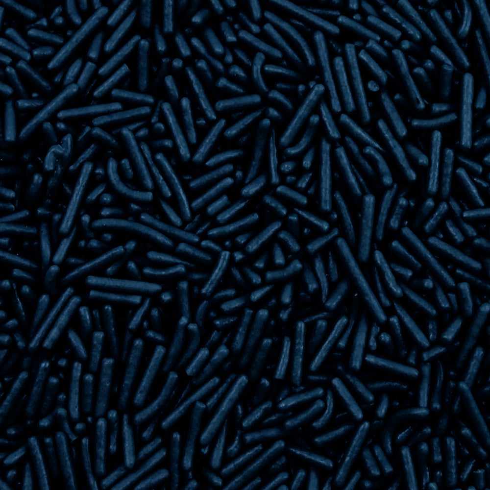 Close Up View of Navy Blue Jimmies Sprinkles | bakell.com