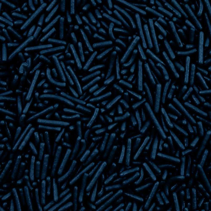 Close Up View of Navy Blue Jimmies Sprinkles | bakell.com