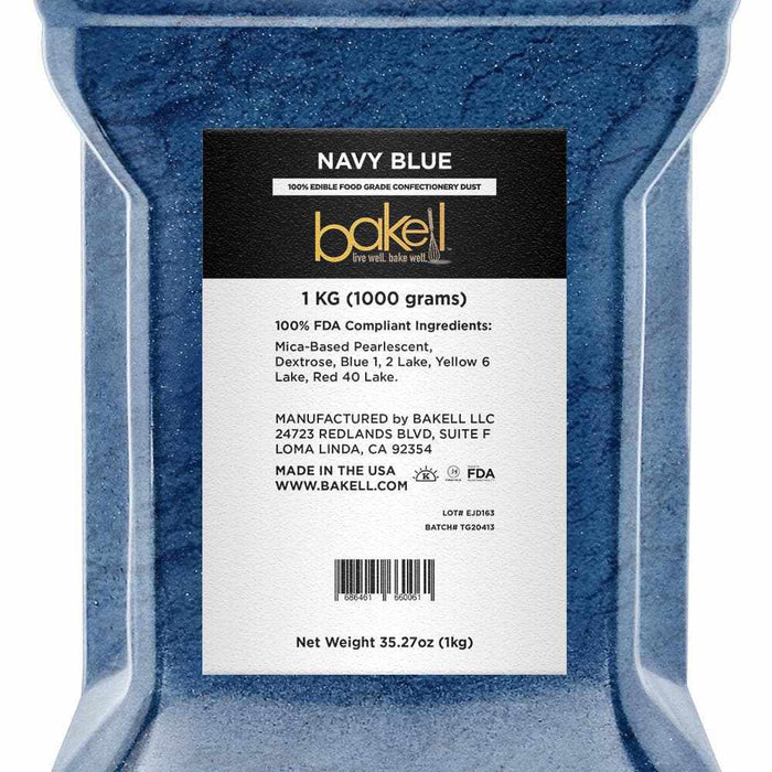 Navy Blue Luster Dust | 100% Edible & Kosher Pareve | Wholesale | Bakell.com