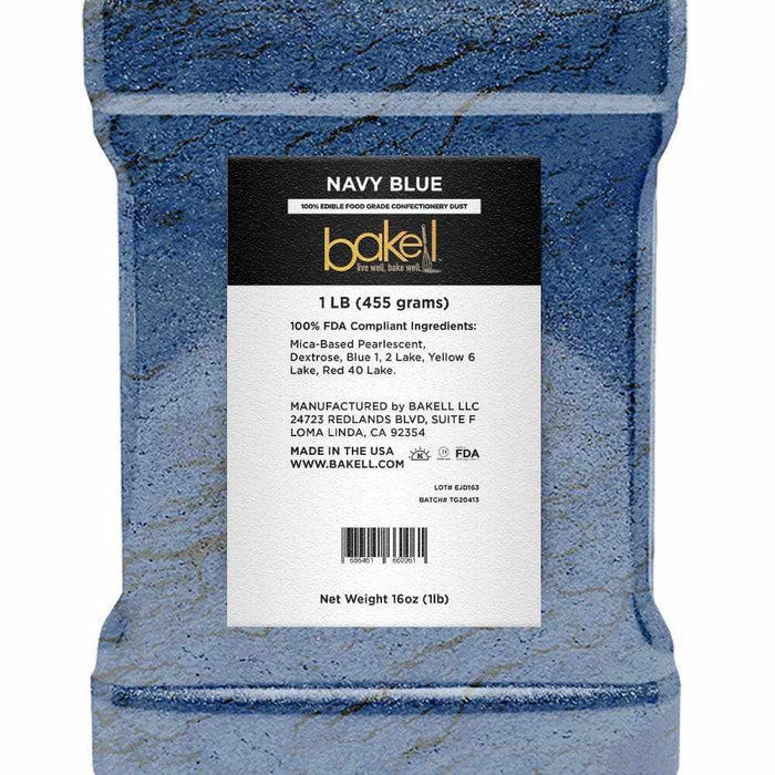 Navy Blue Luster Dust | 100% Edible & Kosher Pareve | Wholesale | Bakell.com