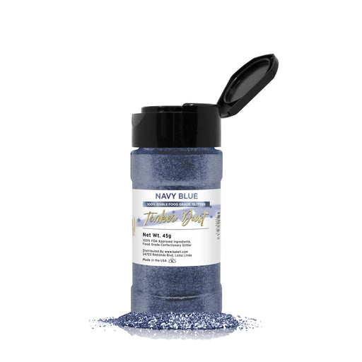 Navy Blue Tinker Dust® Edible Glitter 45g Shaker | Bakell.com