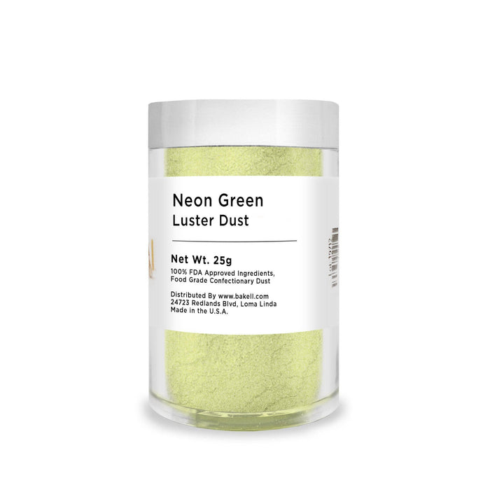 Neon Green Luster Dust | 100% Edible & Kosher Pareve | Wholesale | Bakell.com