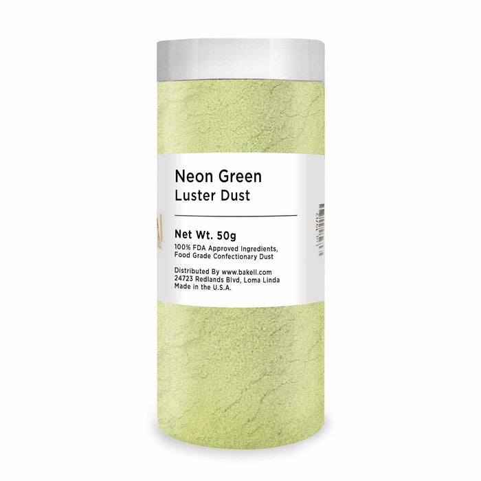 Neon Green Luster Dust | 100% Edible & Kosher Pareve | Wholesale | Bakell.com