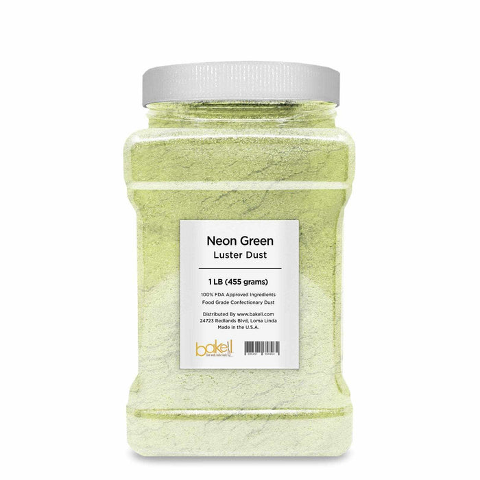 Neon Green Luster Dust | 100% Edible & Kosher Pareve | Wholesale | Bakell.com