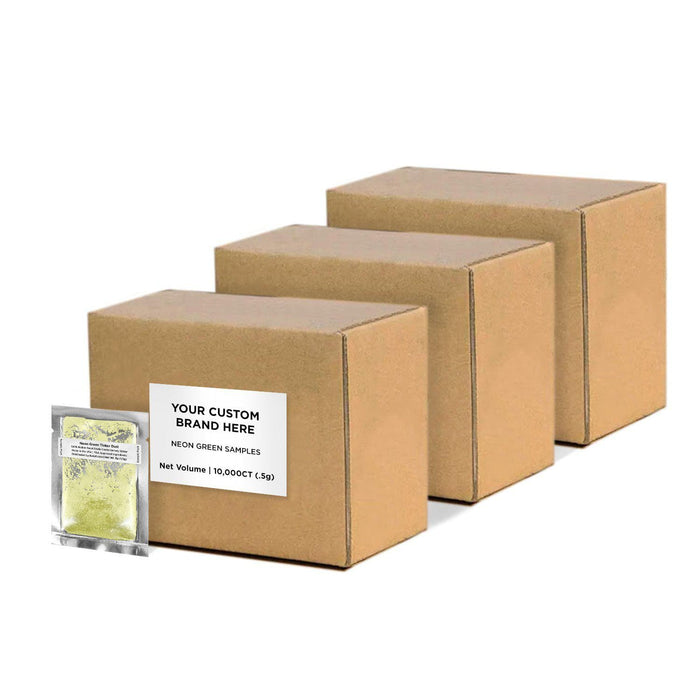 Neon Green Tinker Dust Sample Packs by the Case | Private Label | Bakell