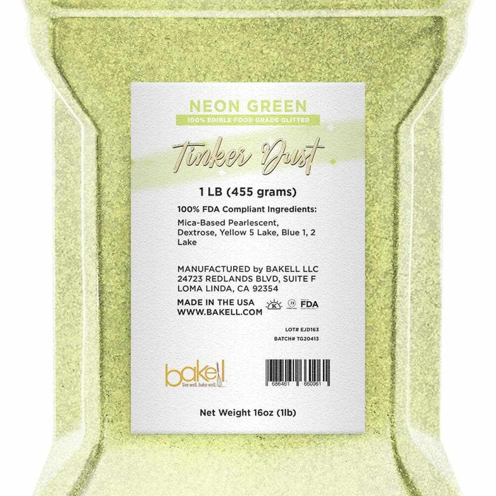 Shop Bulk Size Neon Green Tinker Dust | Free Shipping | Bakell