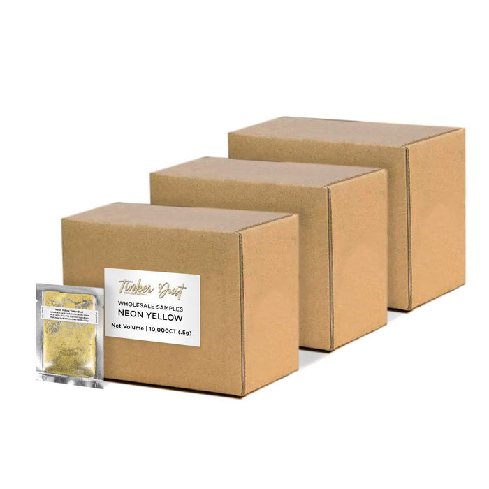Neon Yellow Tinker Dust Glitter Sample Packs Wholesale | Bakell
