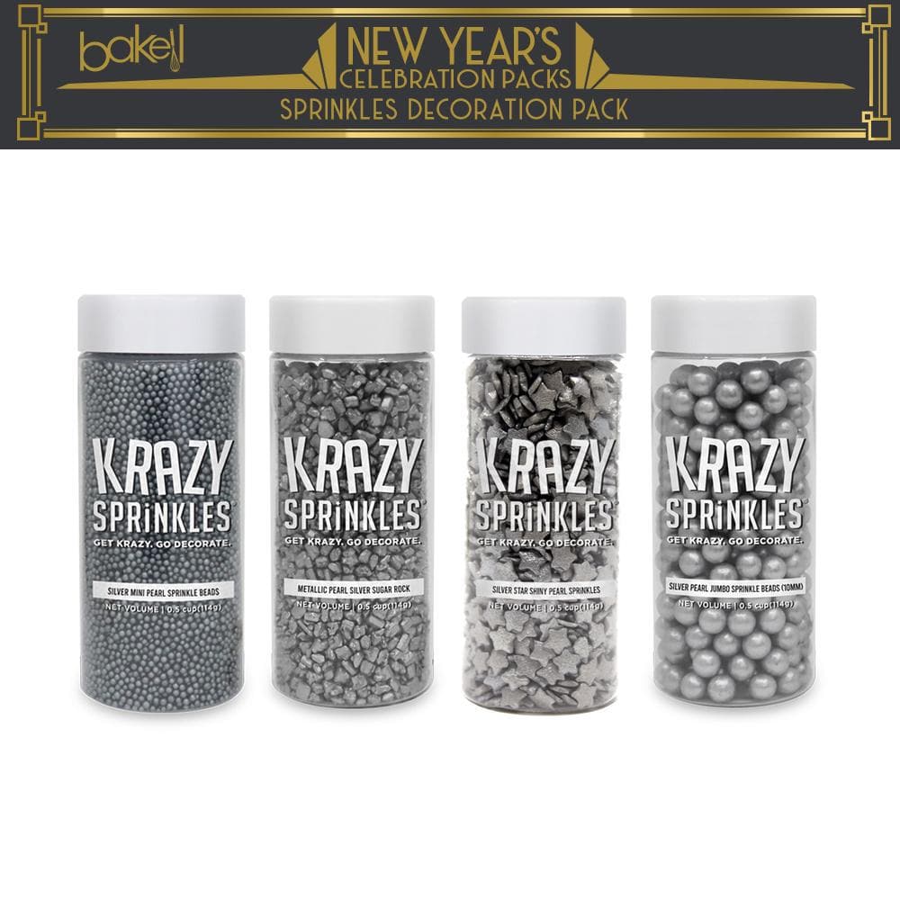 New Year's Collection Krazy Sprinkles All Silver Combo Pack (4 PC SET)-Sprinkles_Combo Pack-bakell