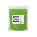 1 lb bag of Krazy Sprinkles lime green jimmie bits, vibrant and ready for decorating.