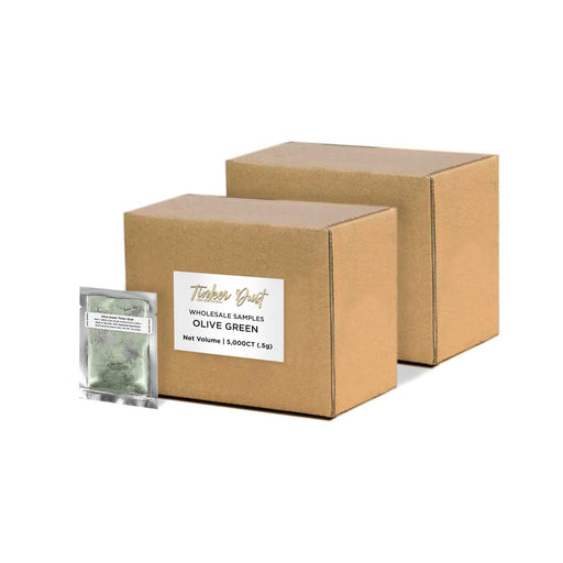 Olive Green Tinker Dust Glitter Sample Packs Wholesale | Bakell