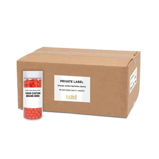 Orange 8mm Beads Sprinkles | Private Label (48 units per/case) | Bakell