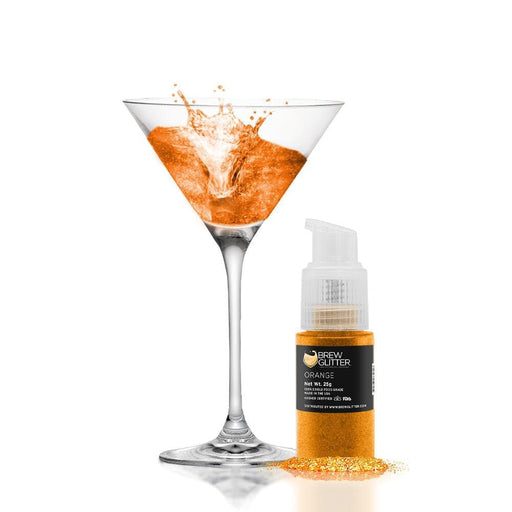 Orange Edible Glitter Spray Pump | Brew Glitter | Bakell