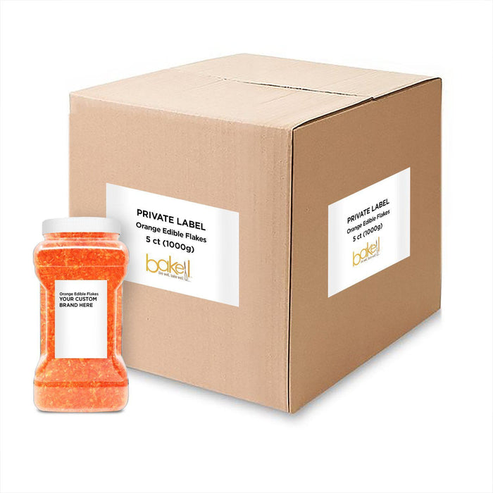 Private Label Orange Shimmer Flakes | Bakell