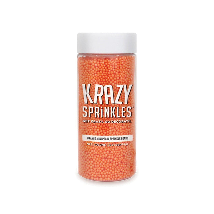 Orange Mini Pearl Beads by Krazy Sprinkles® | Bakell