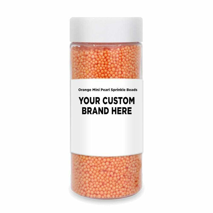 Orange Mini Pearl Sprinkle Beads  | Private Label (48 units per/case) | Bakell
