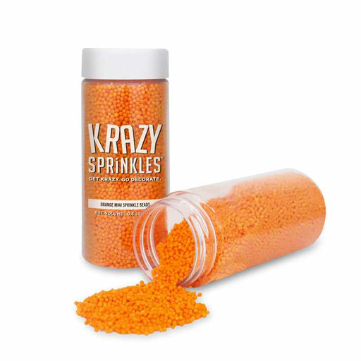 Orange Mini Sprinkle Beads-Krazy Sprinkles_HalfCup_Google Feed-bakell