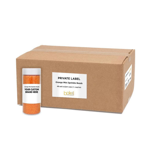 Orange Mini Sprinkle Beads | Private Label (48 units per/case) | Bakell
