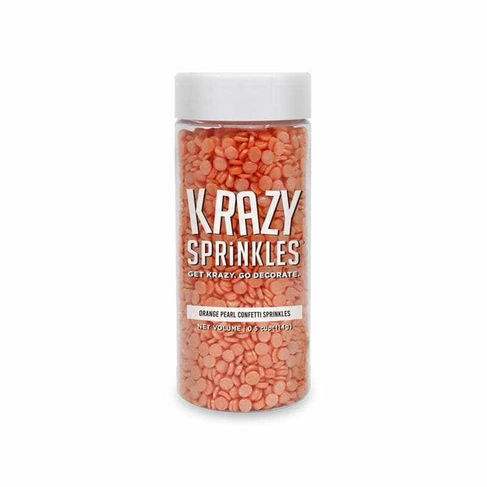 Orange Pearl Confetti Sprinkle | Krazy Sprinkles | Bakell