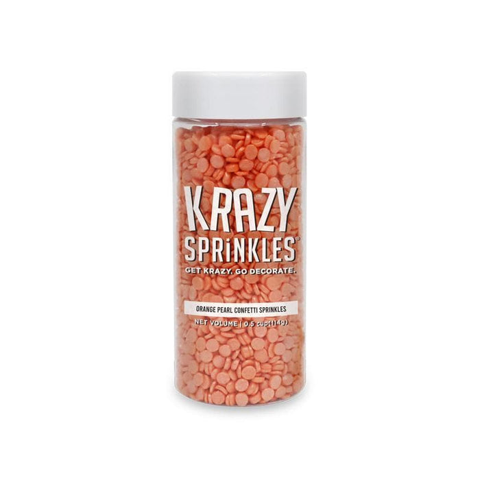 Orange Pearl Confetti Sprinkles-Krazy Sprinkles_HalfCup_Google Feed-bakell