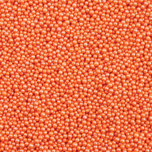 Orange Pearl Mini Sprinkle Beads-Krazy Sprinkles_HalfCup_Google Feed-bakell
