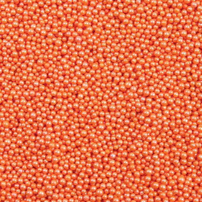 Orange Pearl Mini Sprinkle Beads-Krazy Sprinkles_HalfCup_Google Feed-bakell