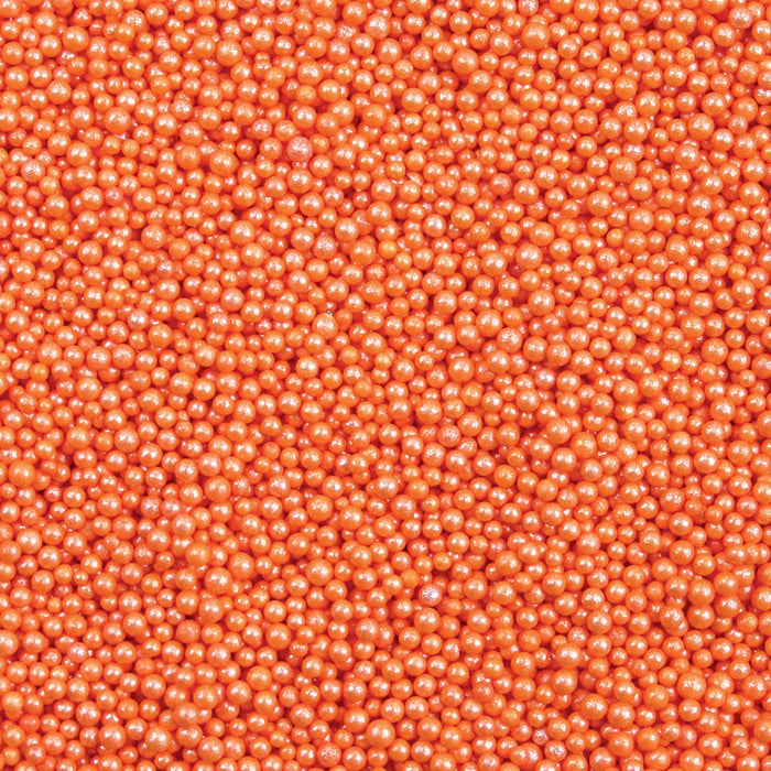 Orange Pearl Mini Sprinkle Beads-Krazy Sprinkles_HalfCup_Google Feed-bakell