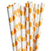 Orange Polka Dot Cake Pop Party Straws-Cake Pop Straws-bakell