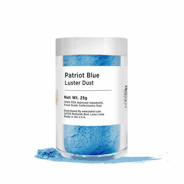 Buy Bulk Size Patriot Blue Luster Dust | 4th of July | Bakell