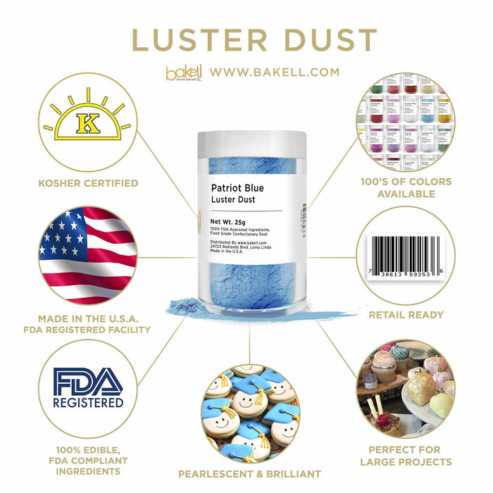 Patriot Blue Luster Dust Wholesale | Bakell