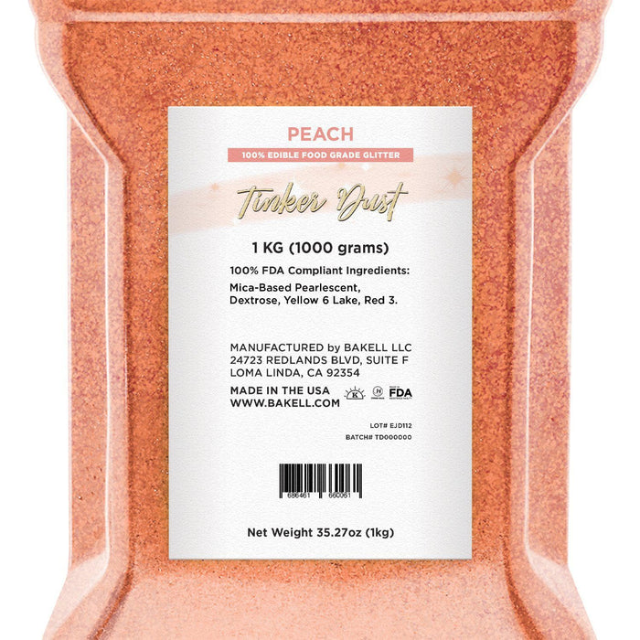 Peach Edible Tinker Dust, Bulk | #1 Site for Edible Glitters & Dusts