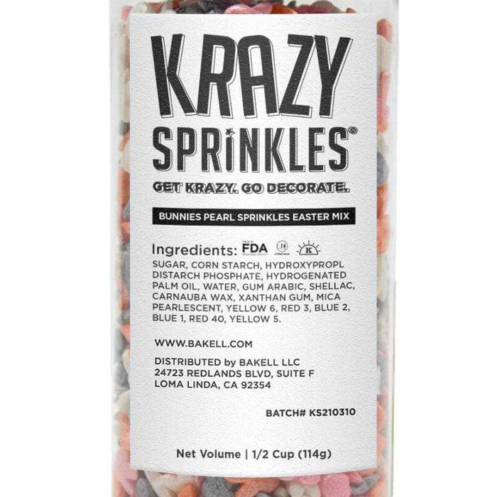 Pearl Easter Bunnies Shaped Sprinkles-Krazy Sprinkles_HalfCup_Google Feed-bakell