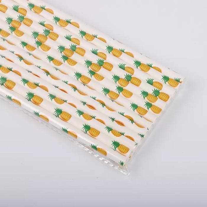 Pineapple Print Cake Pop Party Straws | Bulk Sizes-Cake Pop Straws_Bulk-bakell