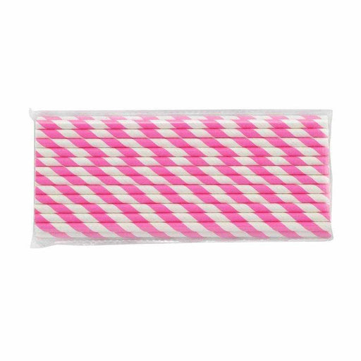 Pink Candy Cane Stripes Cake Pop Party Straws-Cake Pop Straws-bakell